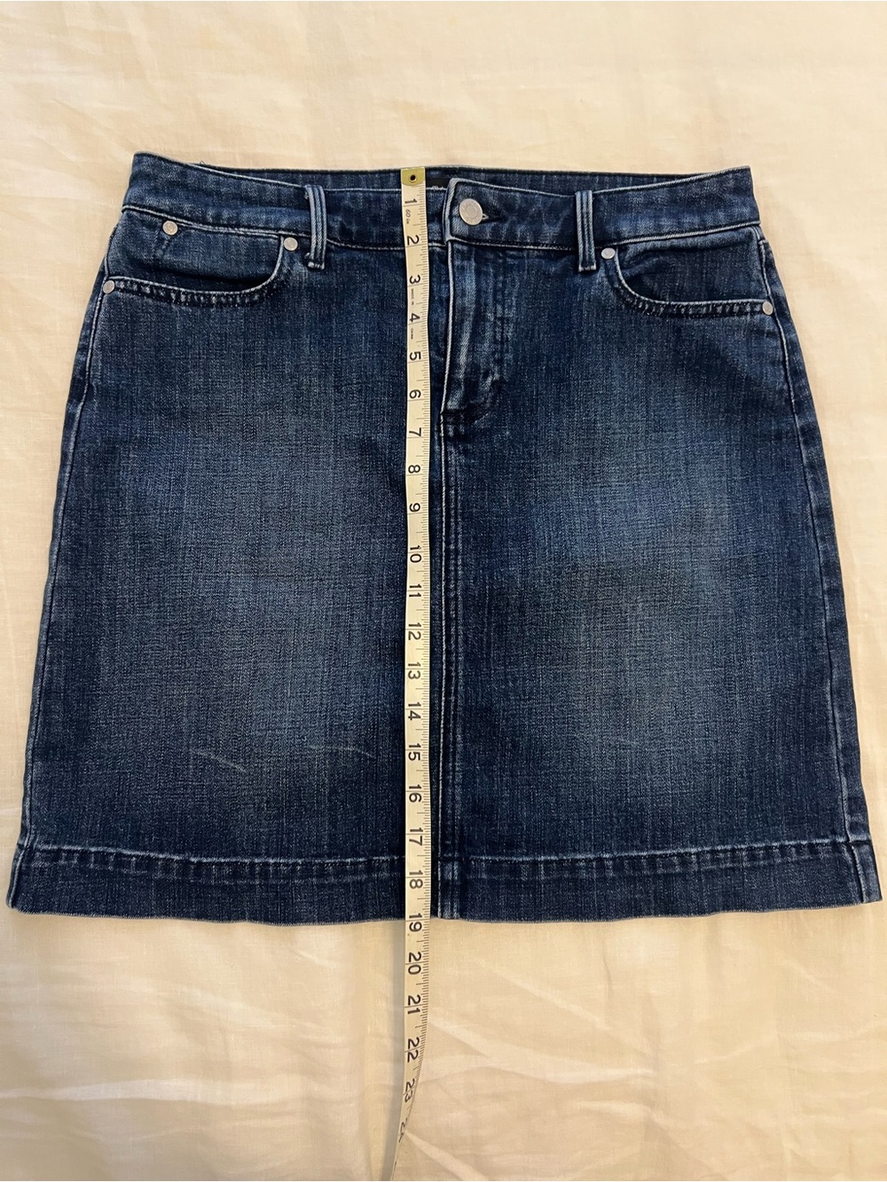 Talbots Petite Straight Denim Skirt Size 10P Classic Jean Skirt - Picture 3 of 6